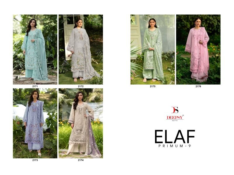 Deepsy Elaf Premium Vol 9 Cotton Self Embroidered Salwar Kameez Wholesale
