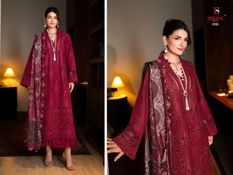 Deepsy Jade Couture Chiffon Dupatta Lawn Cotton Patch Embroidered Salwar Kameez Wholesale