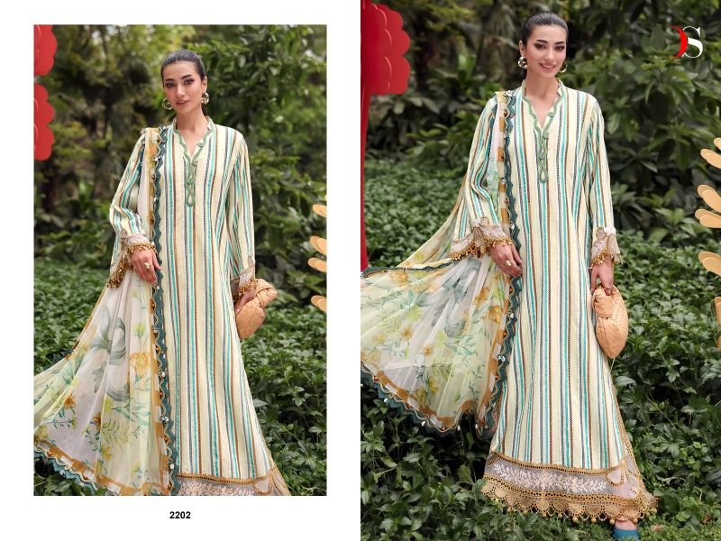 Deepsy Maria B M Print Vol 9 Chiffon Dupatta Cotton Printed Salwar Kameez Wholesale