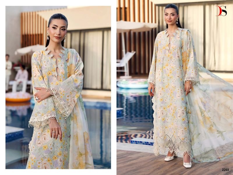 Deepsy Maria B M Print Vol 9 Chiffon Dupatta Cotton Printed Salwar Kameez Wholesale