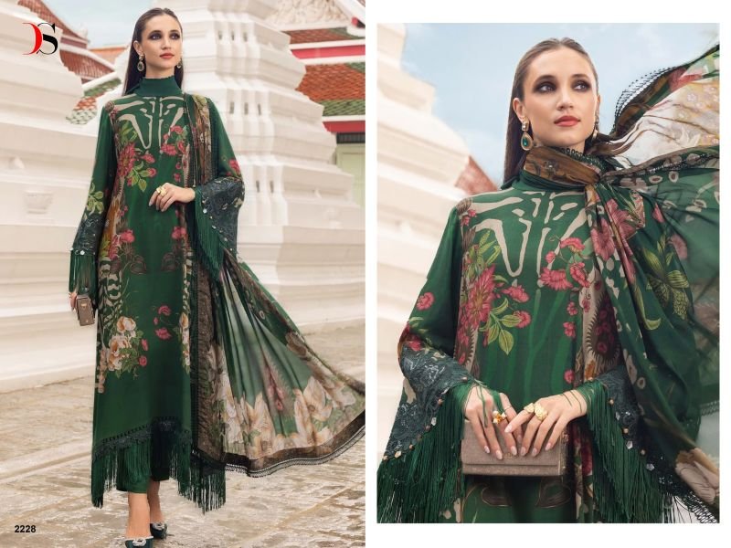 Deepsy Maria B M Print Vol 9 Chiffon Dupatta Cotton Printed Salwar Kameez Wholesale