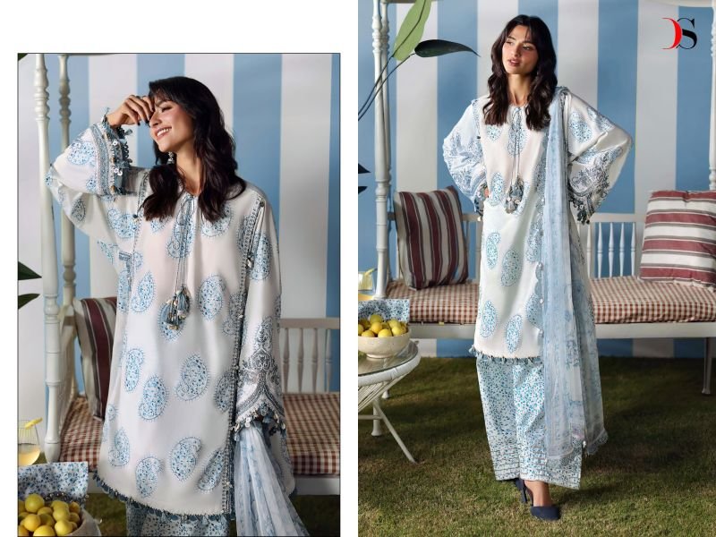 Deepsy Maria B M Print Vol 9 Chiffon Dupatta Cotton Printed Salwar Kameez Wholesale