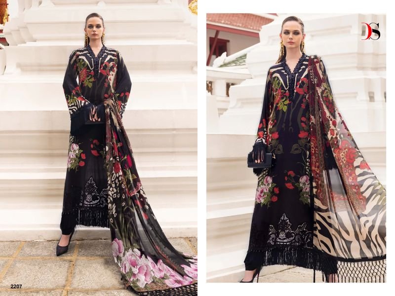 Deepsy Maria B M Print Vol 9 Chiffon Dupatta Cotton Printed Salwar Kameez Wholesale