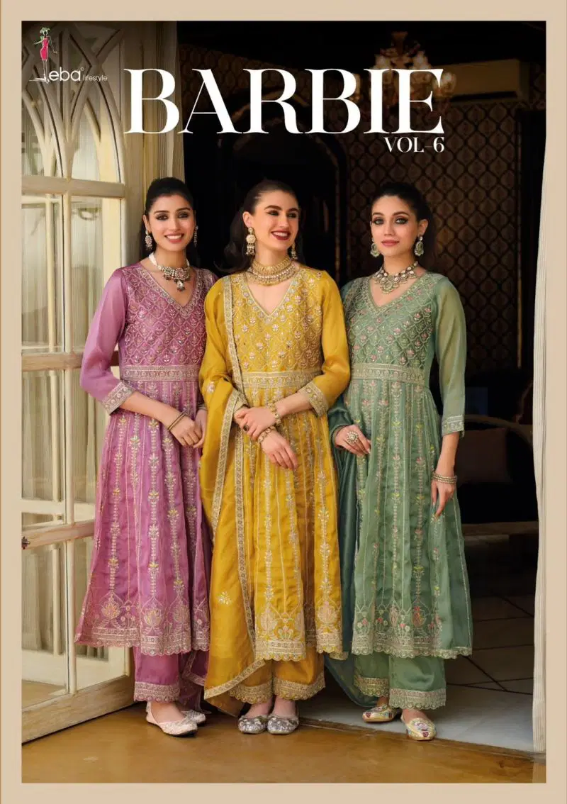 Eba Barbie Vol 6 Simar Designer Embroiderd Salwar Kameez Collection Wholesale