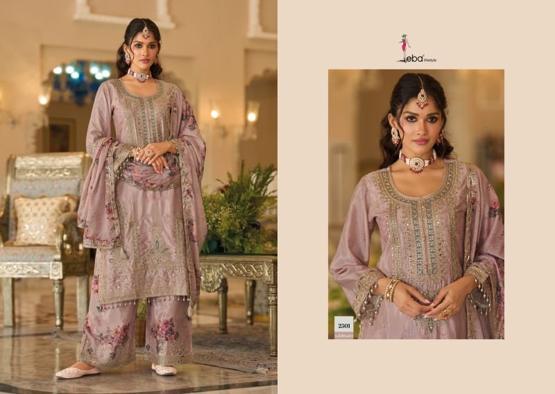 Stylish Eba Sabhnam Chinon Heavy Embroiderey Work Salwar Kameez Wholesale 2026