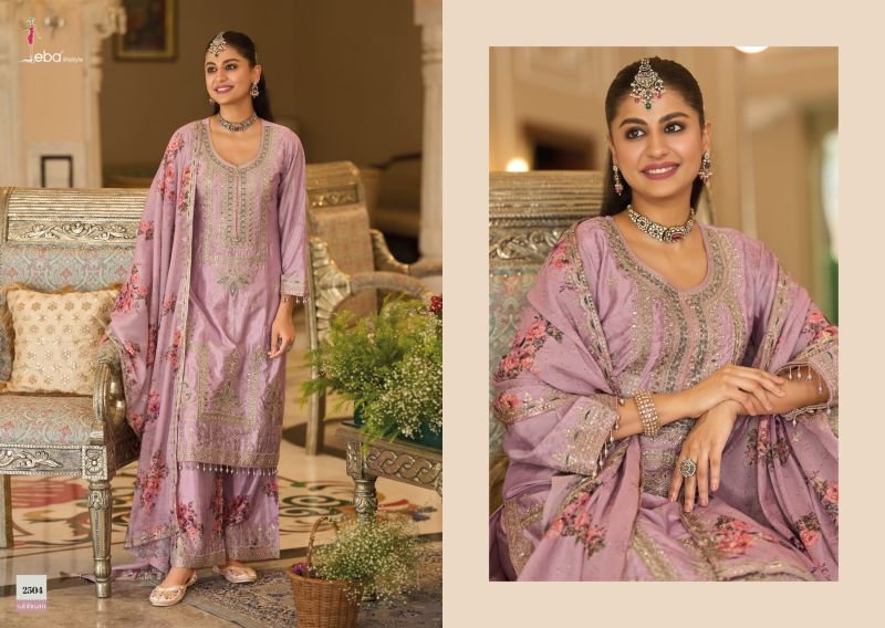Stylish Eba Sabhnam Chinon Heavy Embroiderey Work Salwar Kameez Wholesale 2026