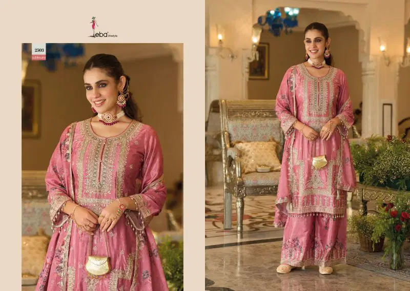 Stylish Eba Sabhnam Chinon Heavy Embroiderey Work Salwar Kameez Wholesale 2026