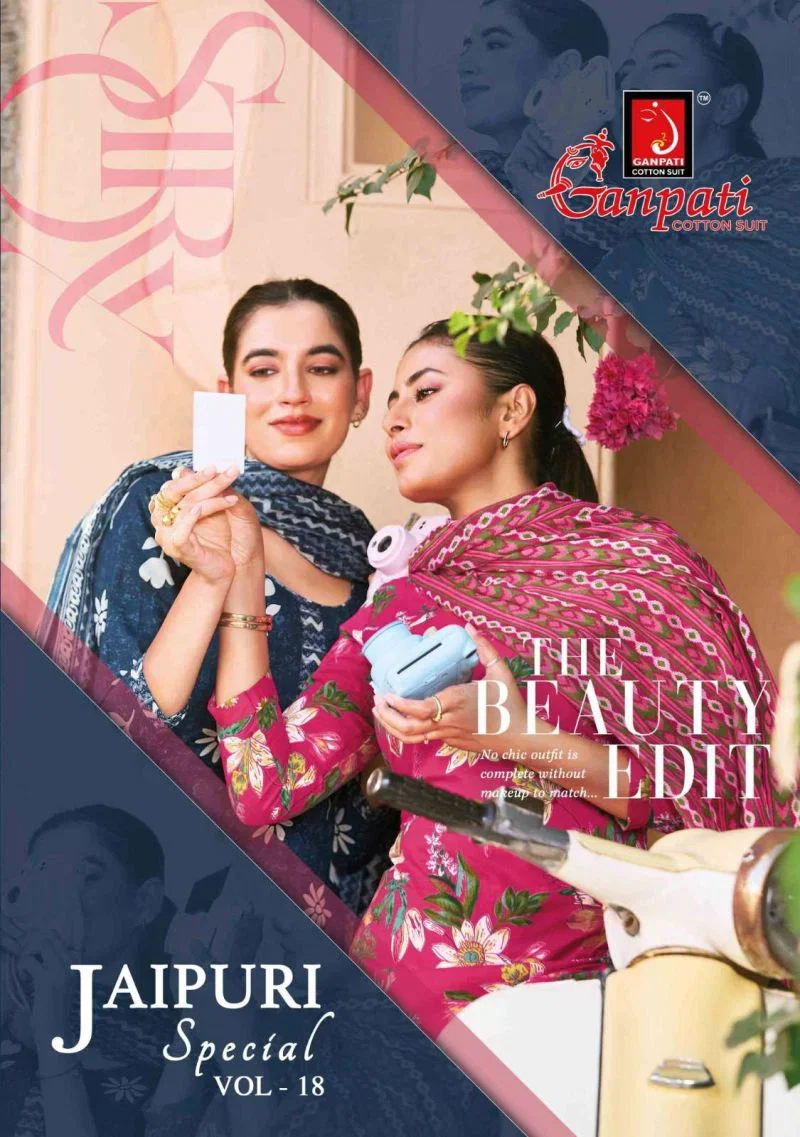 Ganpati Jaipuri Vol 18 Readymade Cotton Kurti Pant With Dupatta Wholesale