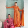 Gulkayra Vanilla Chinon Digital Print Embroidered Top Bottom Dupatta Collection Wholesale