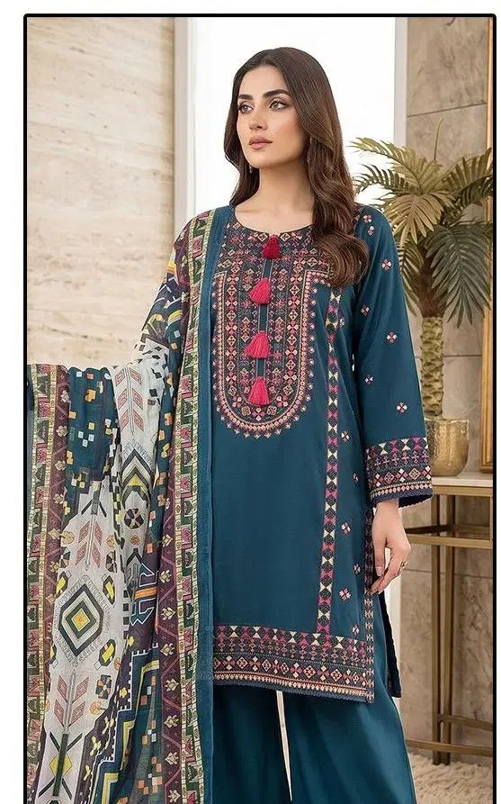 Hoor Tex 951 A To D Rayon Satin Embroidered Salwar Kameez Wholesale