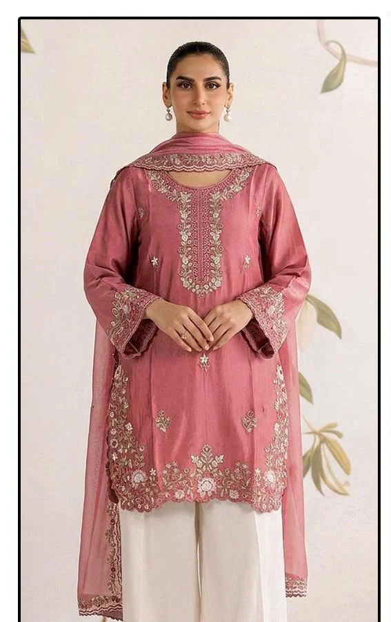 Hoor Tex 955 A To D Rayon Satin Embroidered Salwar Kameez Wholesale