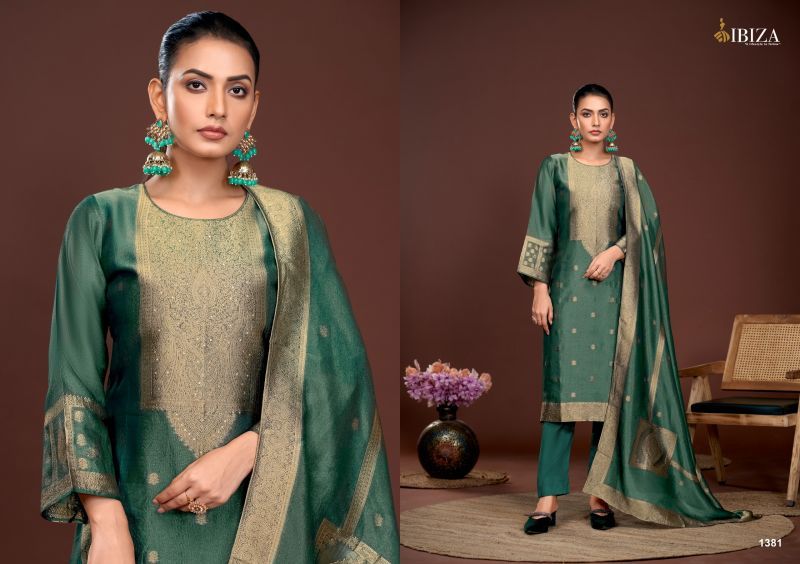 Ibiza Parthi Banglory Silk Jacquard Designer Salwar Kameez Wholesale