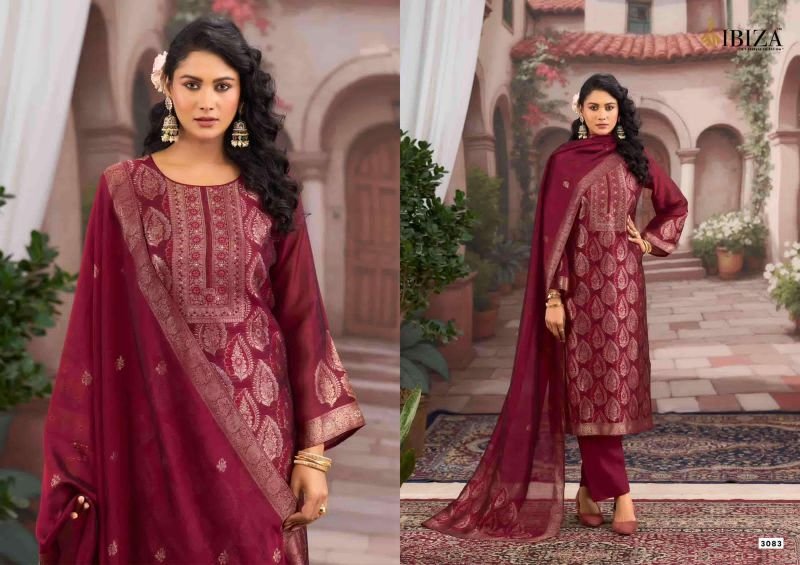 Ibiza Sanjoli Banglory Silk Jacquard Handwork Salwar Kameez Collection Wholesale