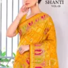Kashvi Shanti Vol 18 Bright Moss Foil Printed Saree Collection Wholesale