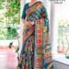 Kashvi Shanti Vol 18 Bright Moss Foil Printed Saree Collection Wholesale