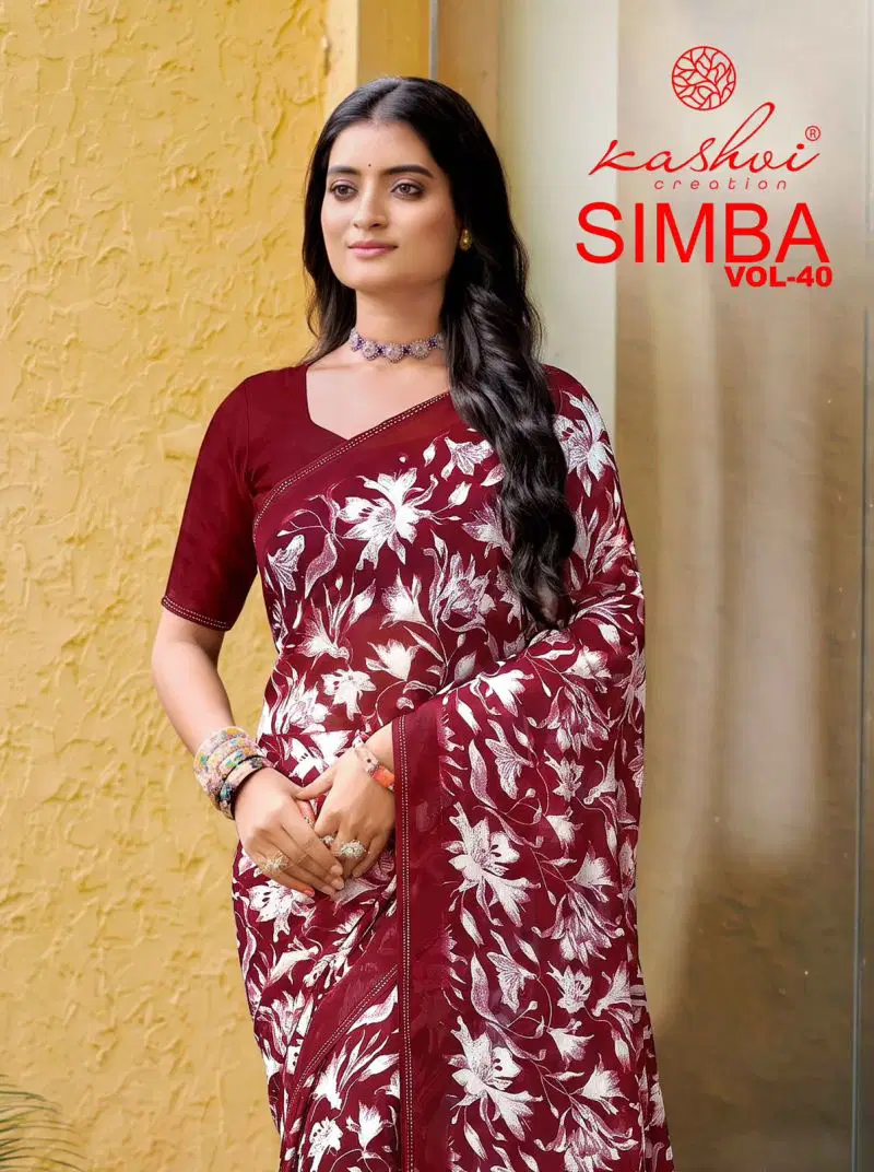 Kashvi Simba Vol 40 Georgette Printed Saree Collection Wholesale
