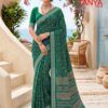 Kashvi Tanya Vol 6 Dull Moss Viscose Border Printed Saree Collection Wholesale
