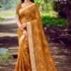 Kashvi Tanya Vol 8 Dull Moss Viscose Border Printed Saree Collection Wholesale