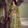 Kashvi Tanya Vol 8 Dull Moss Viscose Border Printed Saree Collection Wholesale