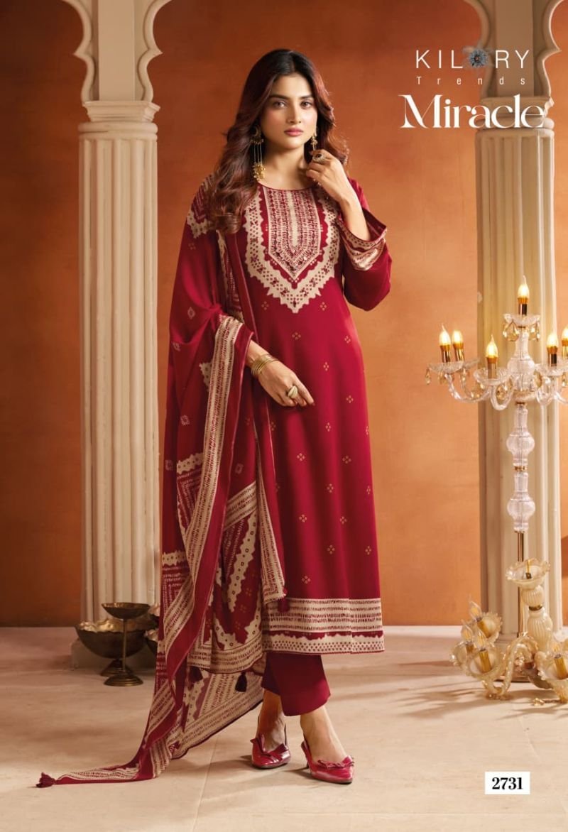 Latest Kilory Miracle Gaji Silk Digital Foil Print Mirror Handwork Salwar Kameez Collection Wholesale 2026