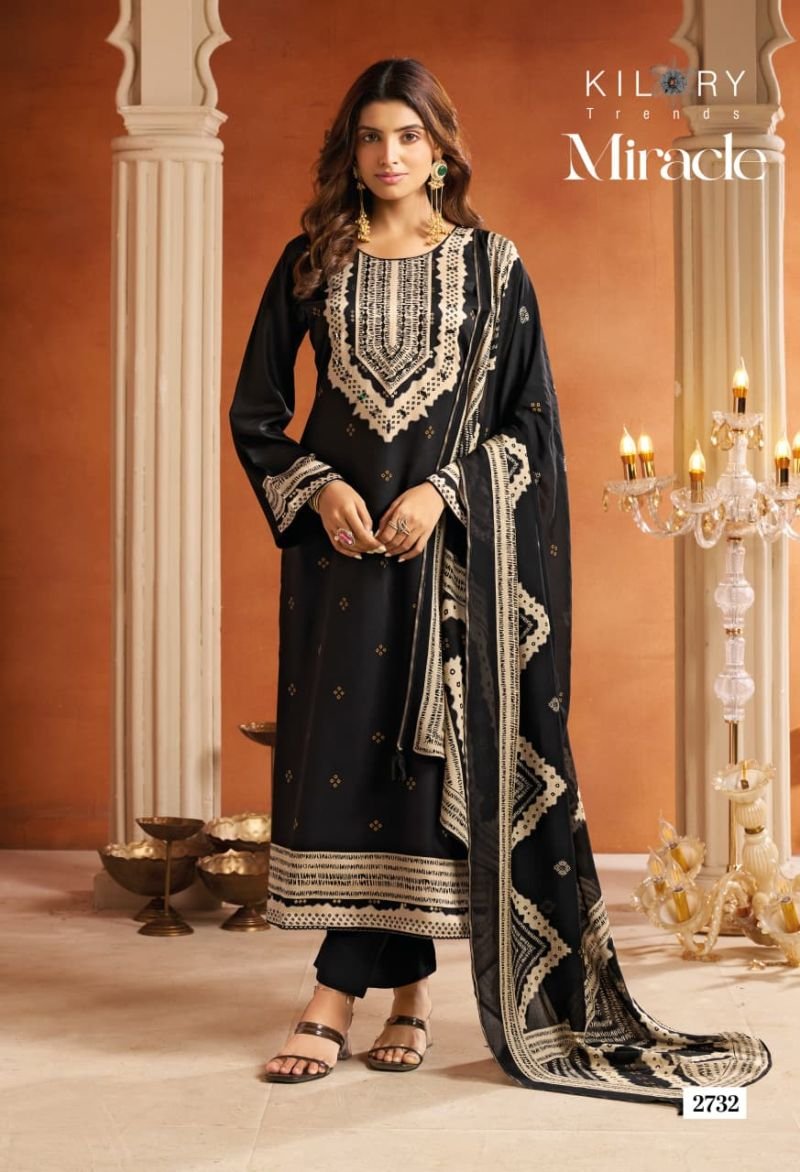 Latest Kilory Miracle Gaji Silk Digital Foil Print Mirror Handwork Salwar Kameez Collection Wholesale 2026