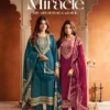 Kilory Miracle Gaji Silk Digital Foil Print Mirror Handwork Salwar Kameez Collection Wholesale