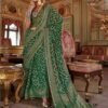 Kreshva Veer Mala Pv Georgette Burnout Fancy Design Saree Collection Wholesale