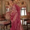 Kreshva Veer Mala Pv Georgette Burnout Fancy Design Saree Collection Wholesale