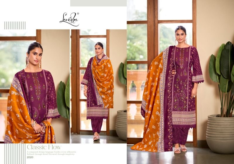 Levisha Madhubala Vol 20 Cambric Lawn Cotton Embroidered Dress Material Wholesale