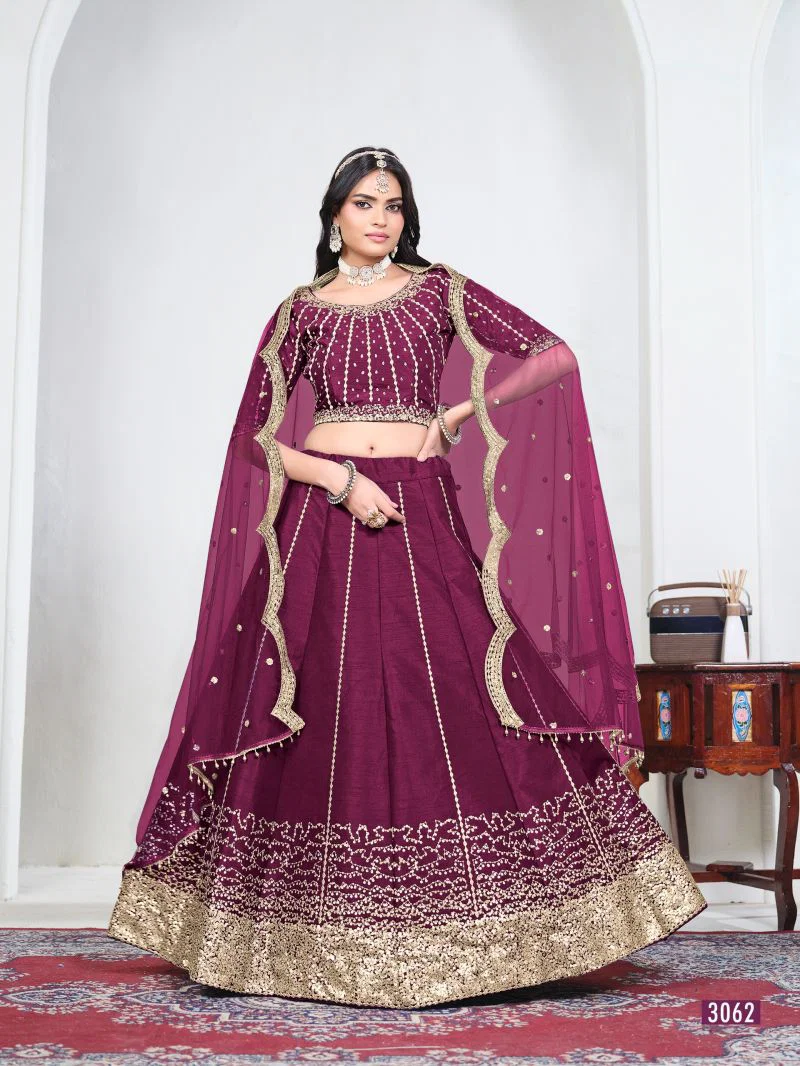 Mehvish Vol 36 Art Silk Mirror Work Embroidered Lehenga Choli Collection Wholesale