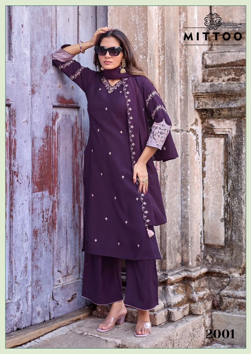 Launching Mittoo Aaika Viscose Weaving Kurti With Pant Dupatta Collection Wholesale 2026