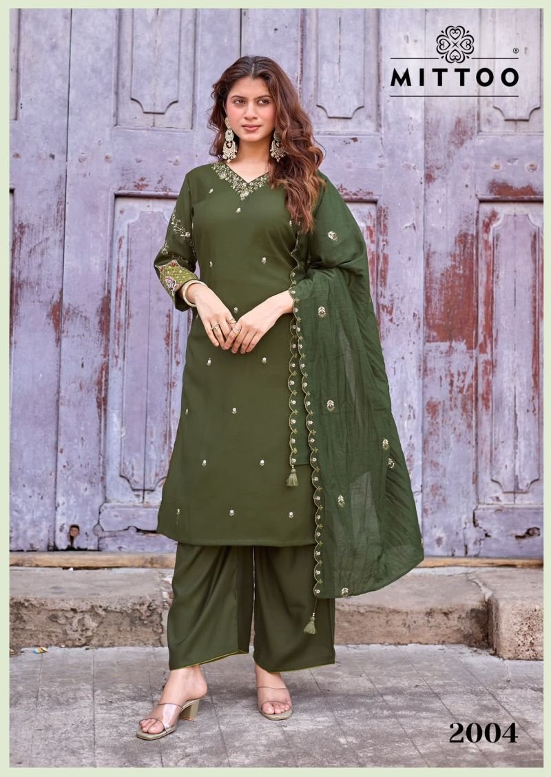 Launching Mittoo Aaika Viscose Weaving Kurti With Pant Dupatta Collection Wholesale 2026
