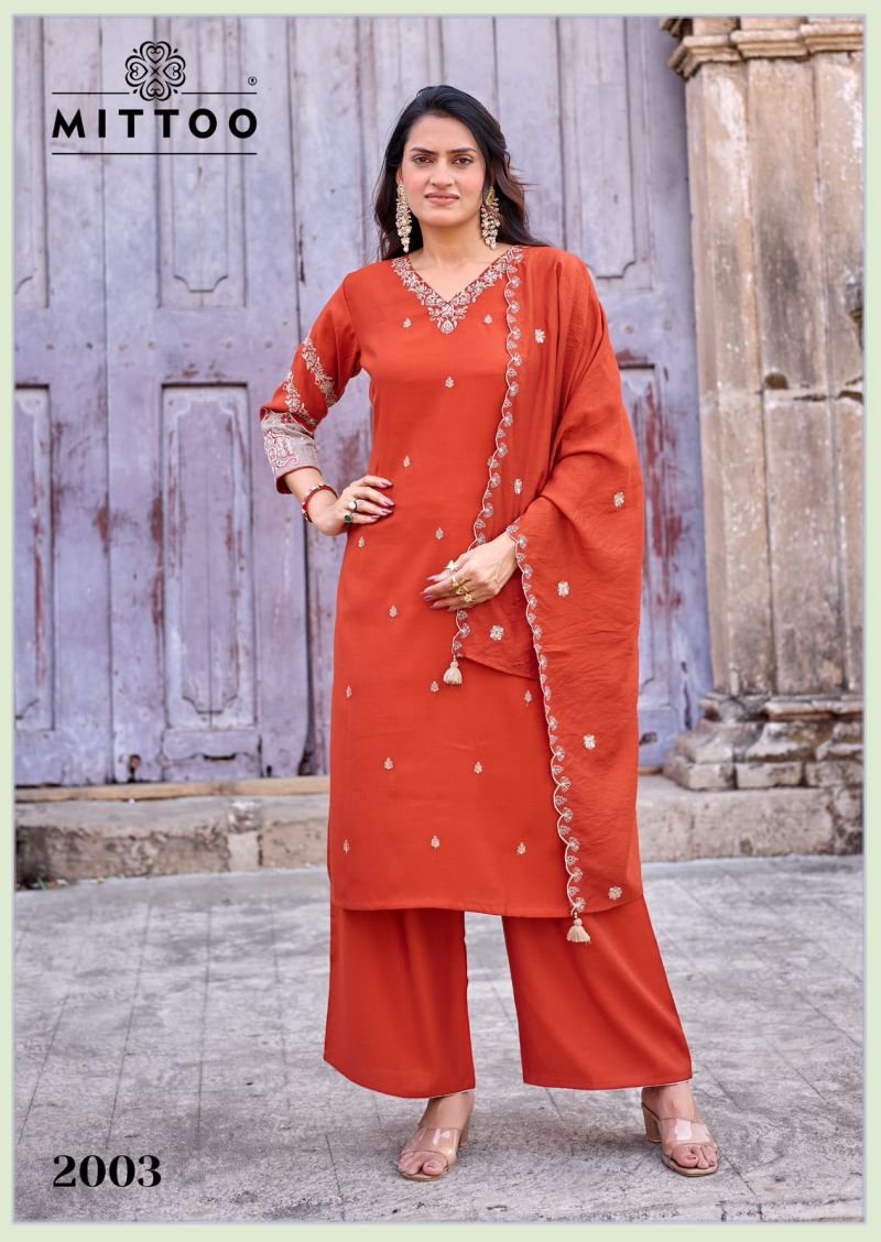 Launching Mittoo Aaika Viscose Weaving Kurti With Pant Dupatta Collection Wholesale 2026