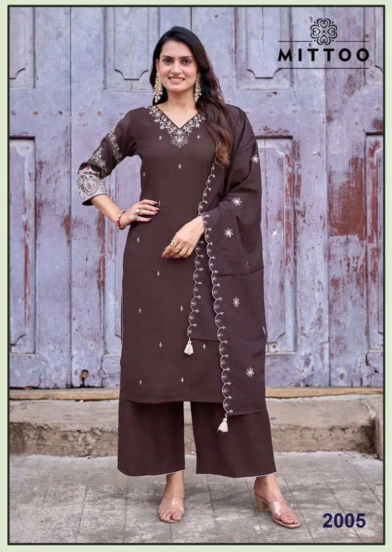 Launching Mittoo Aaika Viscose Weaving Kurti With Pant Dupatta Collection Wholesale 2026