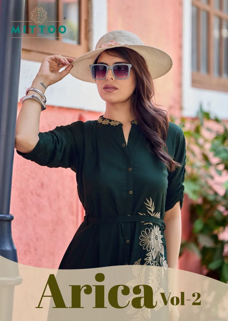 Mittoo Arica Vol 2 Rayon Thread Work Fancy One Piece Collection Wholesale