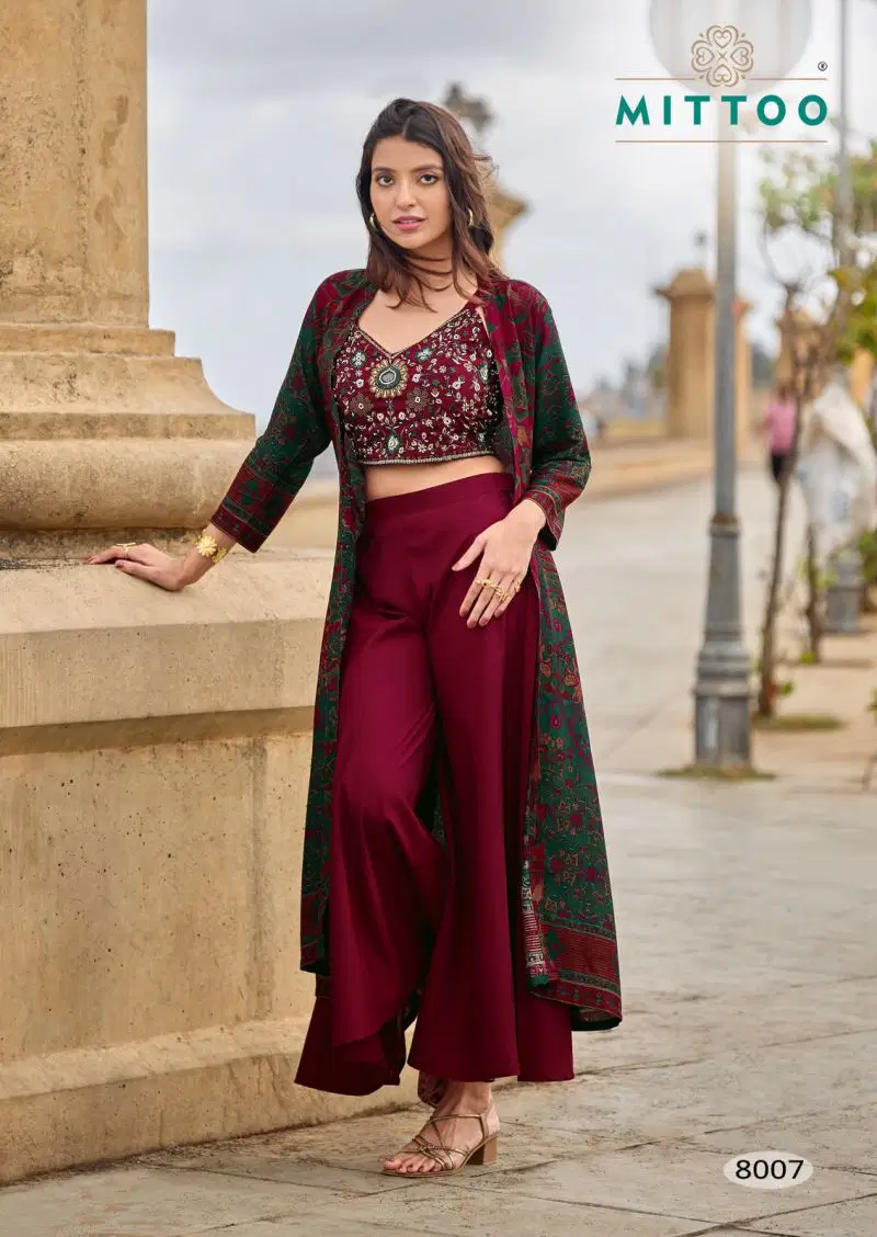 Beautiful Mittoo Zubeda Vol 2 Roman Silk Thread And Hand Work Blouse With Shrug Bottom Collection Wholesale 2026