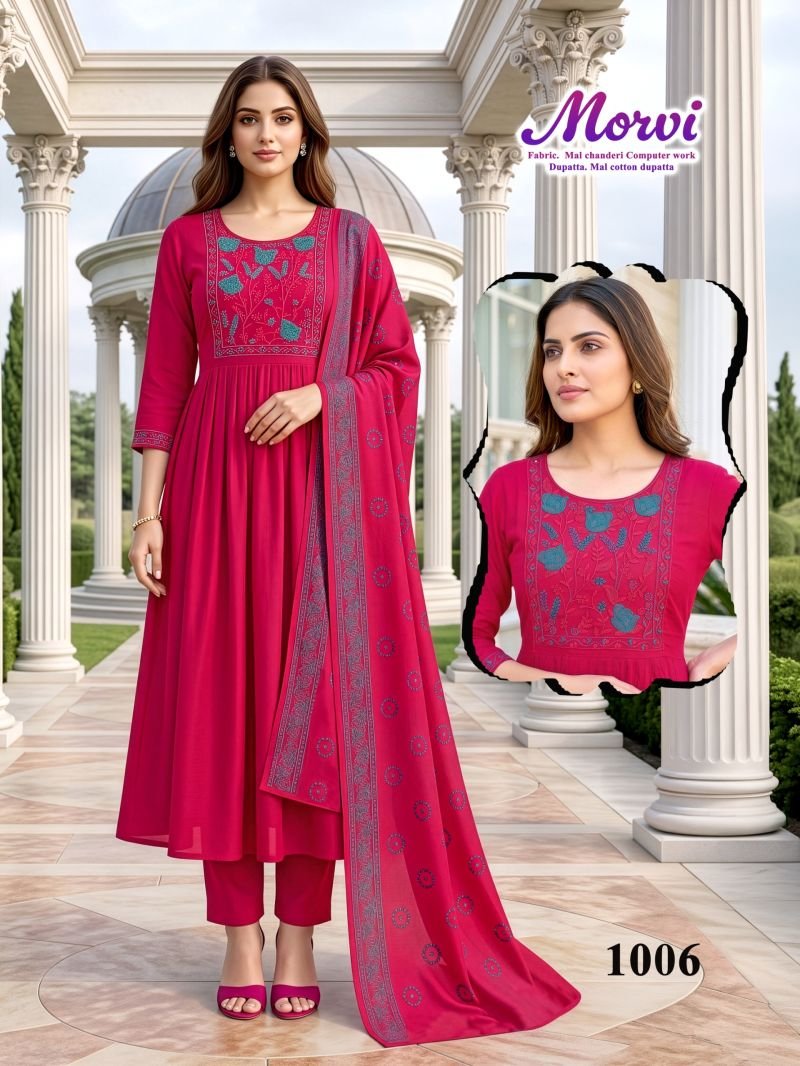 Beautiful Morvi D No 1001 To 06 Mul Chanderi Kurti With Bottom Dupatta Wholesale 2026