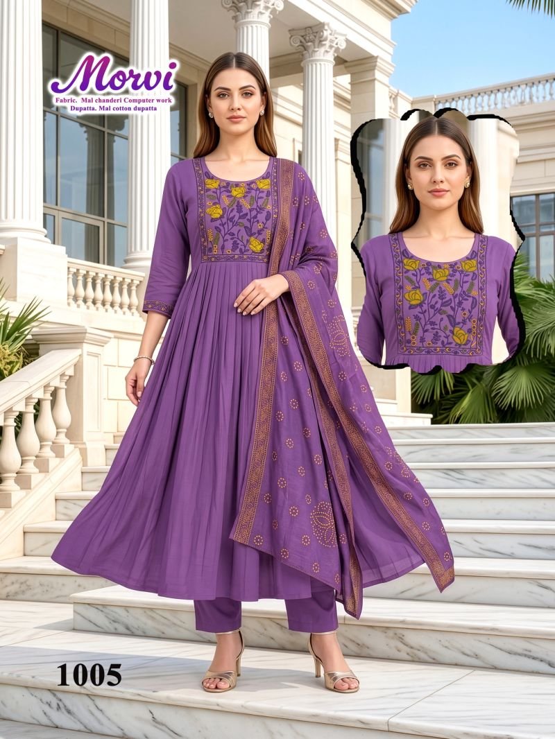 Beautiful Morvi D No 1001 To 06 Mul Chanderi Kurti With Bottom Dupatta Wholesale 2026