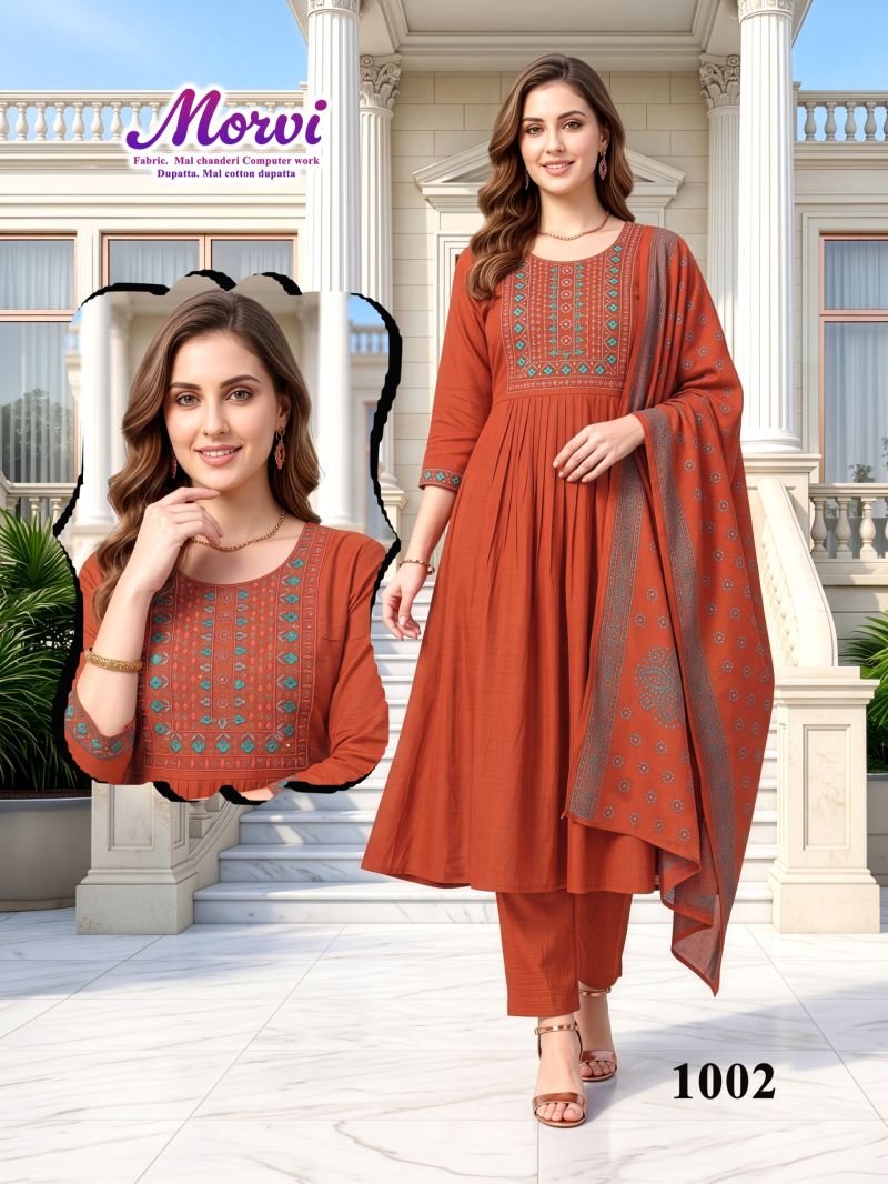 Beautiful Morvi D No 1001 To 06 Mul Chanderi Kurti With Bottom Dupatta Wholesale 2026