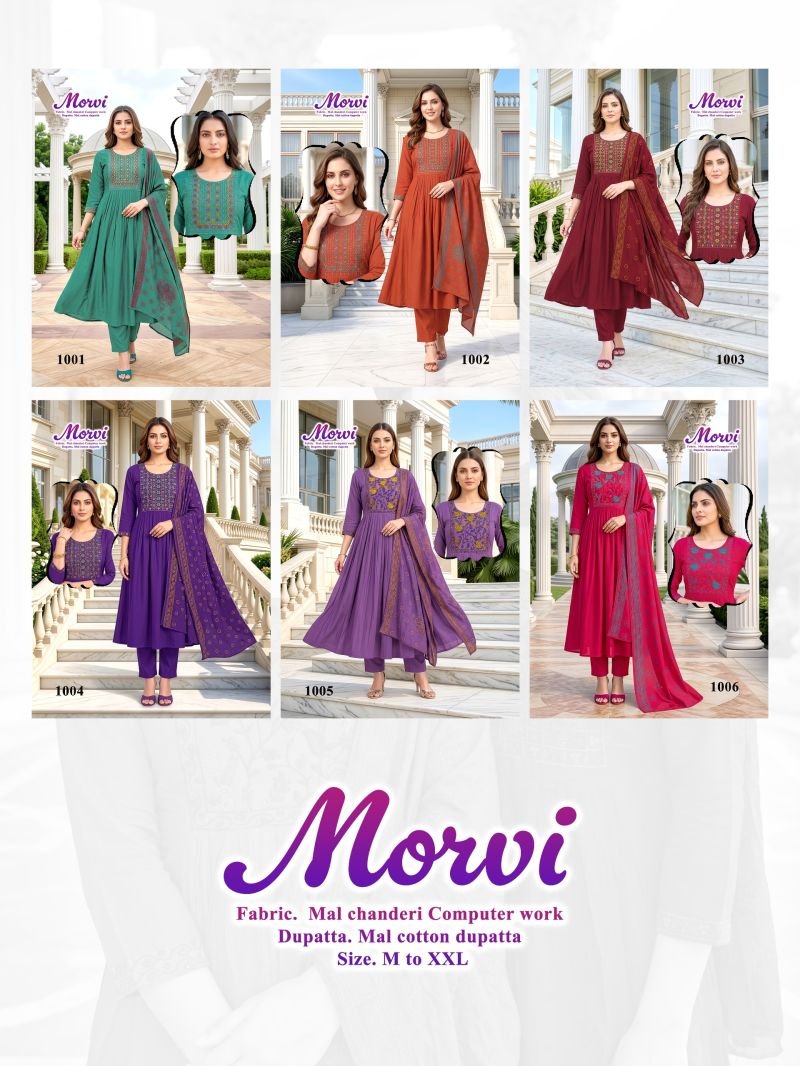 Beautiful Morvi D No 1001 To 06 Mul Chanderi Kurti With Bottom Dupatta Wholesale 2026