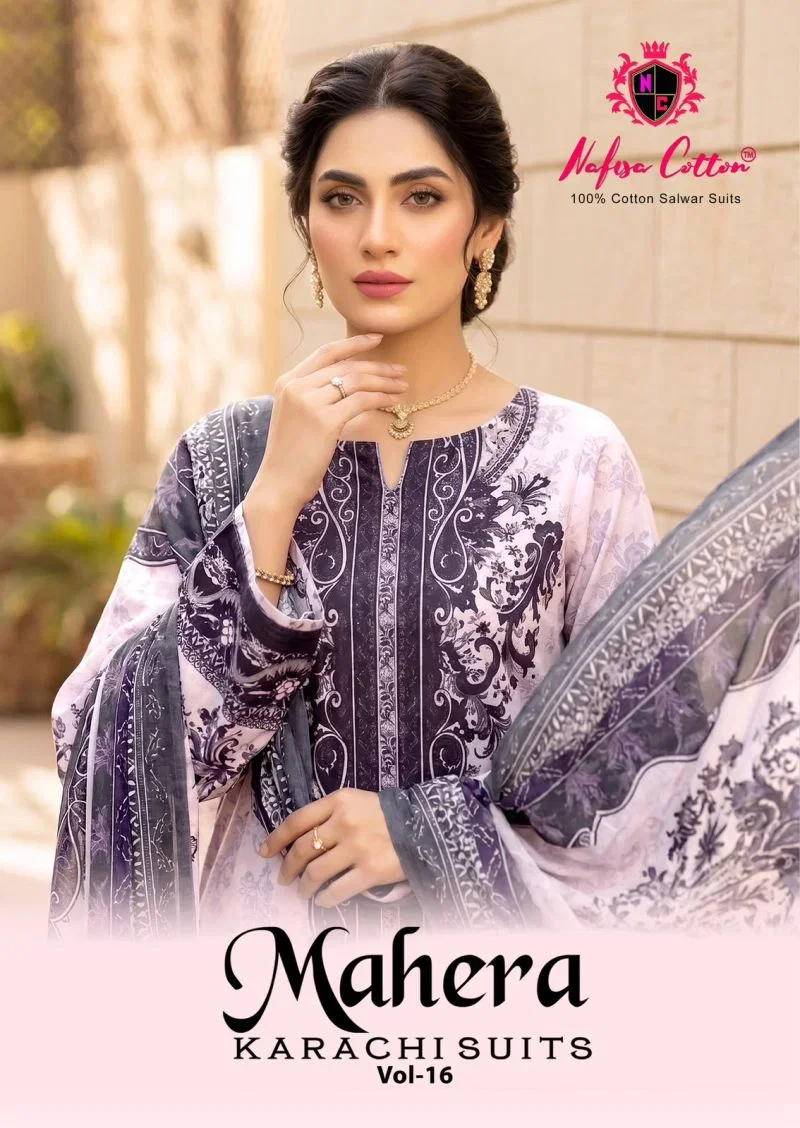 Nafisa Mahera Vol 16 Indo Cotton Karachi Dress Material Wholesale