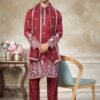 Outluk Wedding 44 Silk Embroidered Kurta Pajama With Dupatta Collection Wholesale