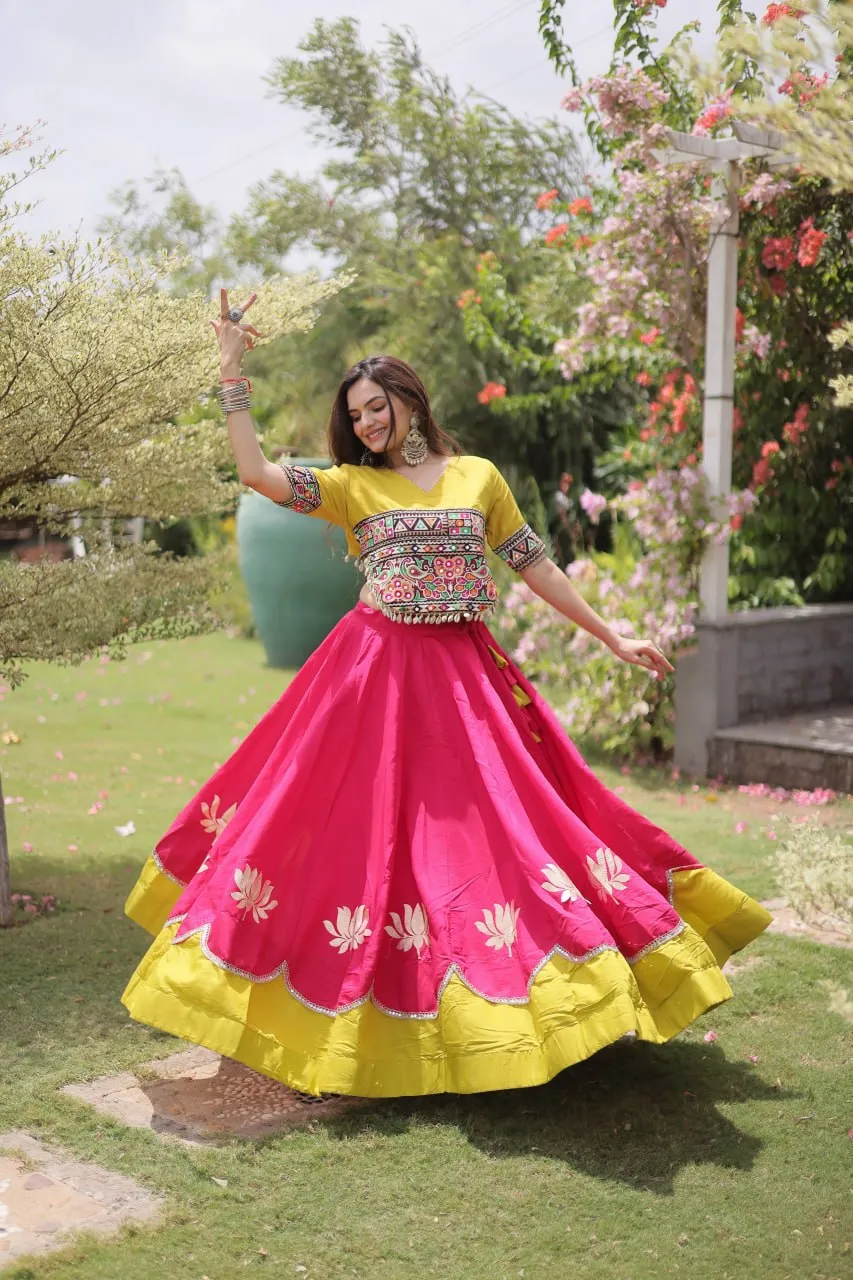Stylish Mohini 7172 Roman With Lotus flower Gota & Mirror Lace work Navratri Lehenga Choli Wholesale Supplier 2026