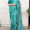 WMN 7403 Satin Silk and Mirror Work Border Saree Wholesale