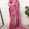 WMN 7403 Satin Silk and Mirror Work Border Saree Wholesale