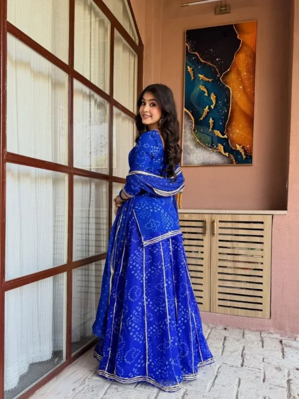 Beautiful Madhuri 271 Georgette Bandhani With Heavy Gotta Patti less Indo Western Wholesale 2026