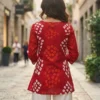 WMN 7403 Cotton Bandhani and Fancy Short Top Wholesale