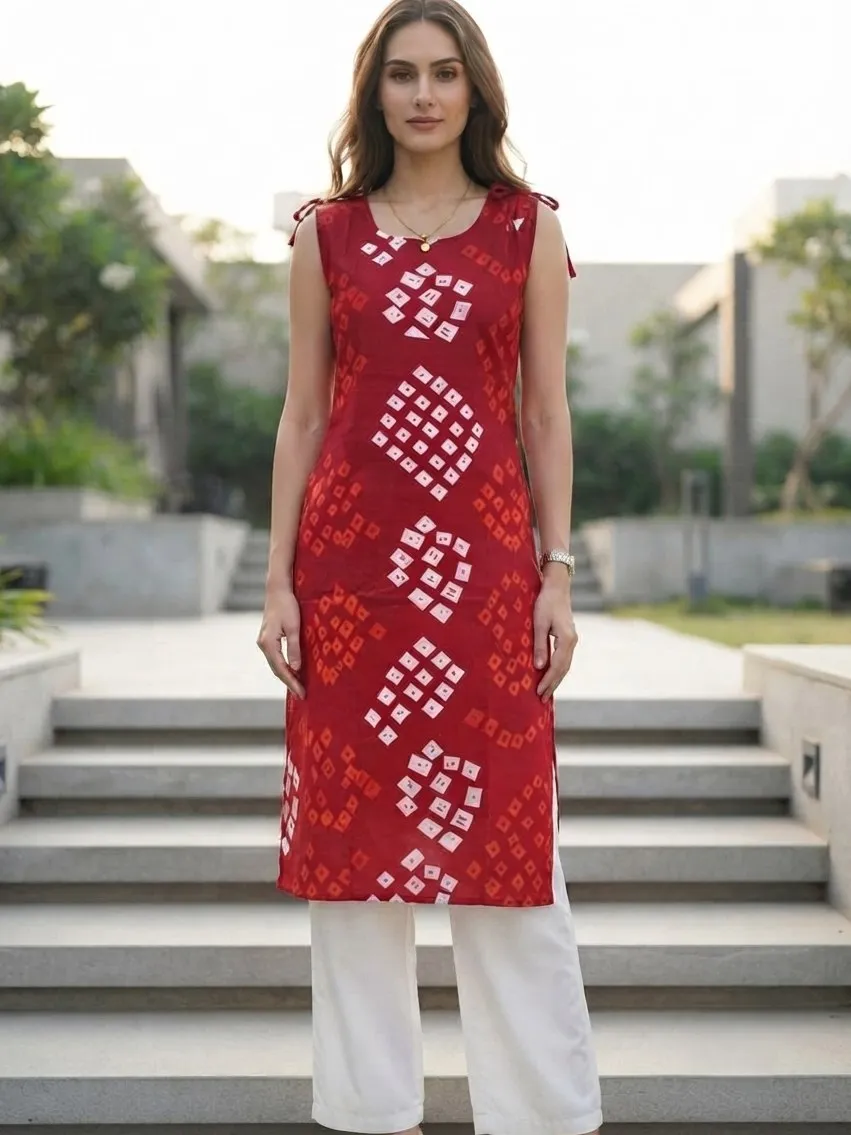 Latest Shiv 1084 Traditional Bandhani Cotton Kurti Wholesale 2026