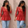 SS2016 Cotton Style V Neck Short Kurti Wholesale Supplier