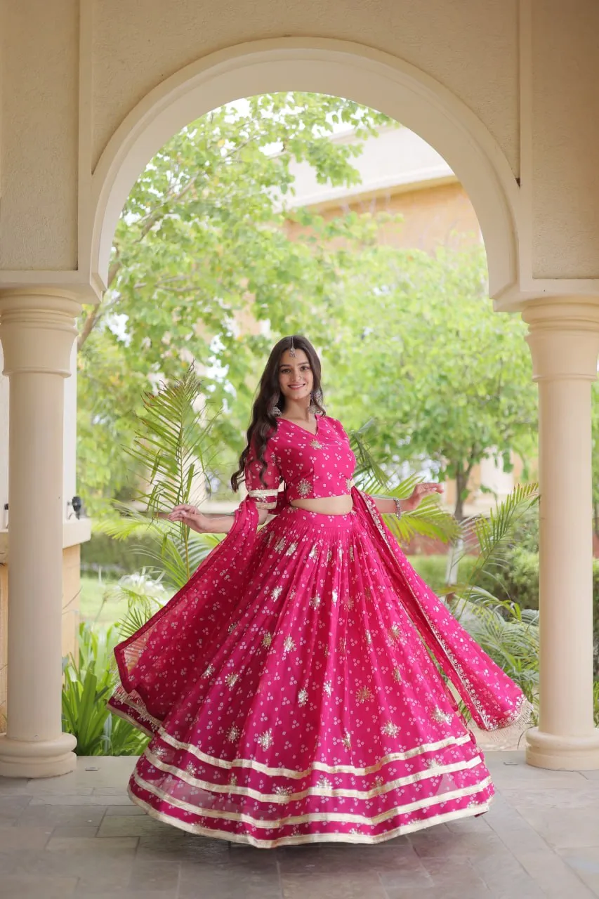 Mohini 7179 Georgette with Bandhej Lehenga Choli Wholesale